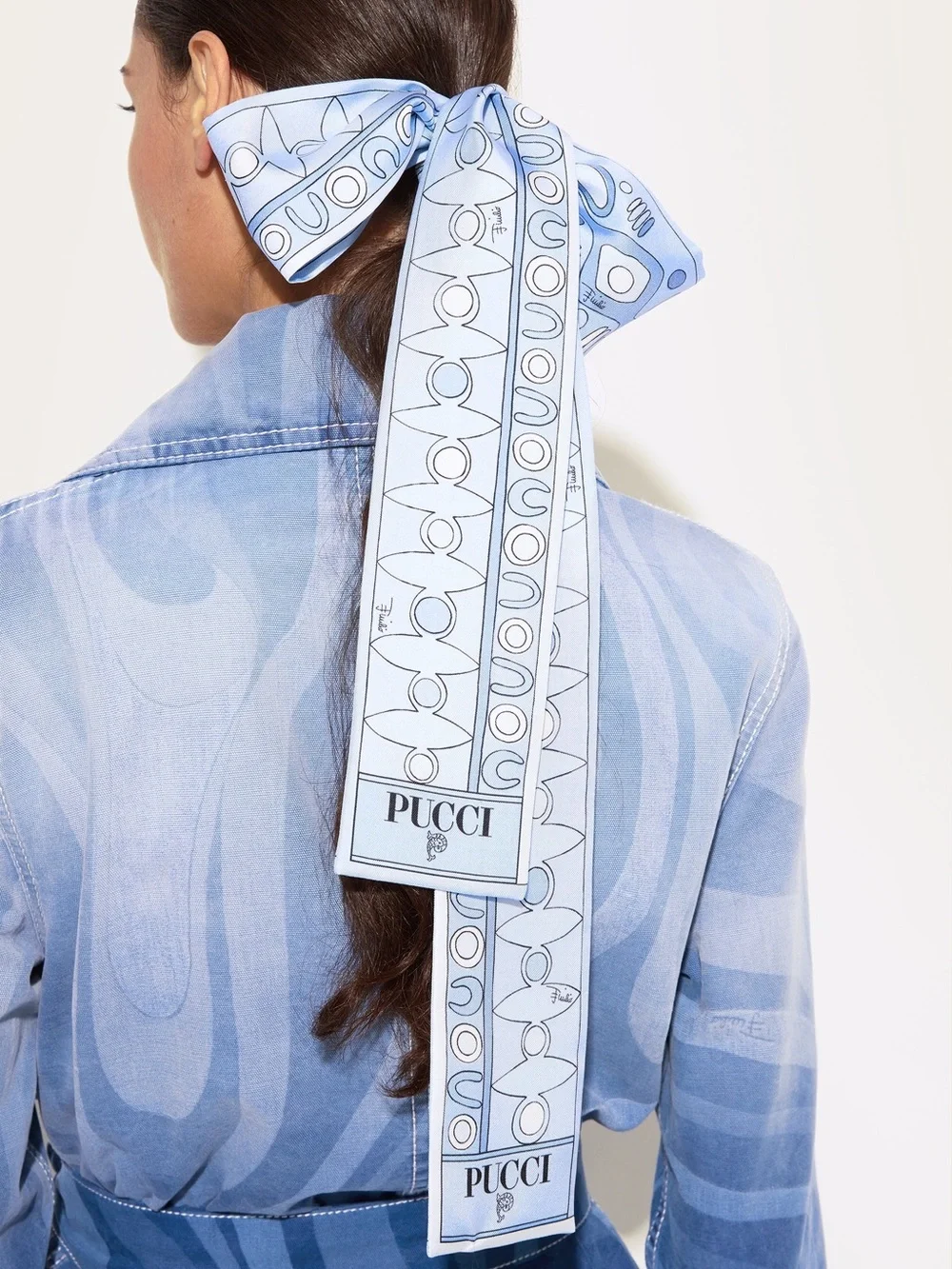 New PUCCI ANGOLI AND SOLEIL PRINT SILK TWILL SCARF